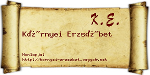 Környei Erzsébet névjegykártya